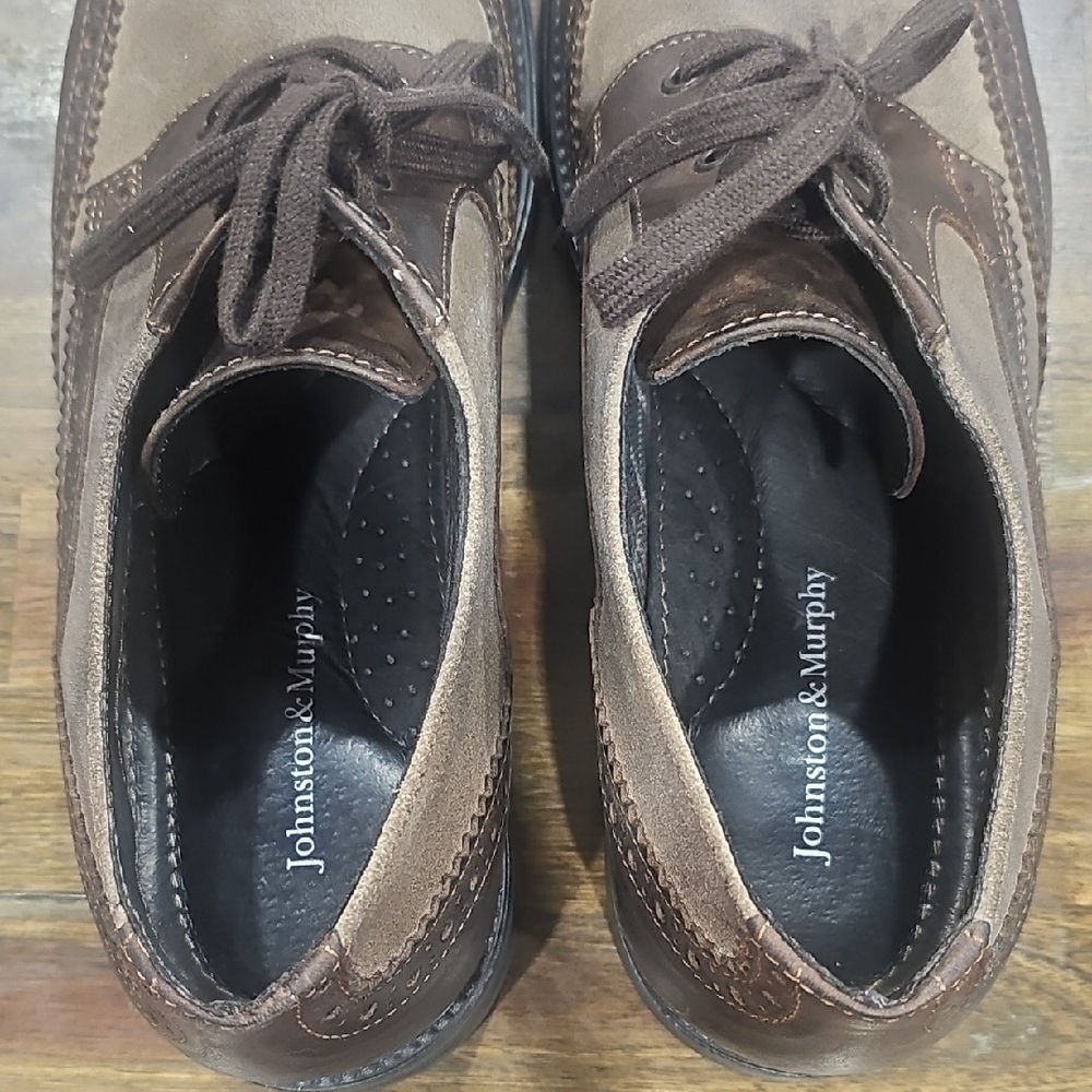 Johnston & Murphy Brown Wingtip Oxfords Classic Brogue Design - Picture 5 of 6